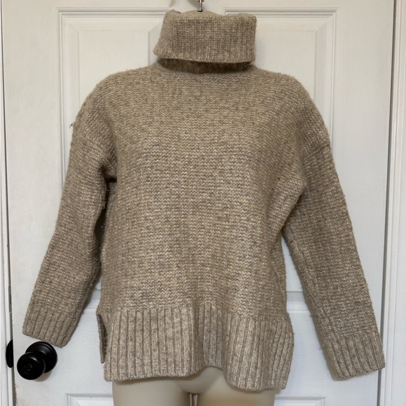Madewell Merino Alpaca Turtleneck Sweater Oatmeal S - Picture 2 of 11